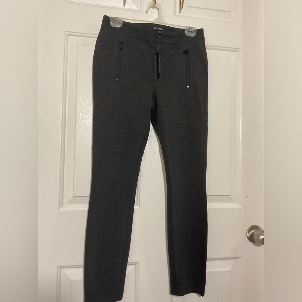 Kenneth Cole New York Grey Casual Pants Size 4 Zip Pocket NWT - Picture 9 of 11